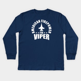 F-16 Viper Kids Long Sleeve T-Shirt